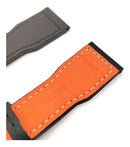 Pulseira para IWC de Couro Preto 22mm Completa