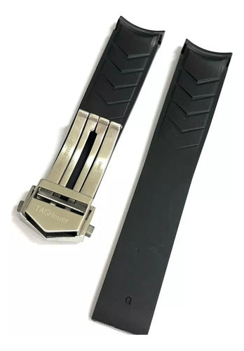 Pulseira Preta Para Tag Heuer Aquaracer Waj2112,way211a