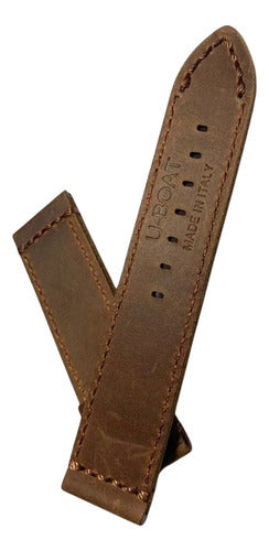 Pulseira U-boat Couro Marrom 22mmx22mm