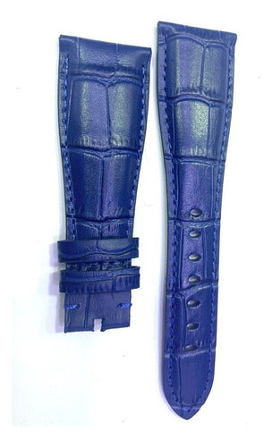 Pulseira Gaga Milano Couro Azul P/ Relógios Originais