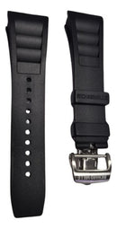 Pulseira Richard Mille Preta de Borracha 25mm com Fecho de Aço