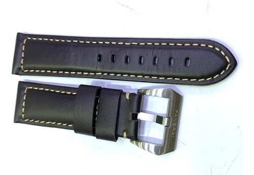 Pulseira Panerai Couro Marrom Escuro 24mm Completo