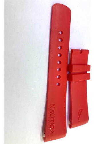 Pulseira Nautica Borracha 22x20mm Vermelha