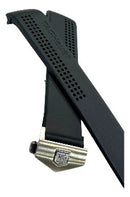 Pulseira Tag Heuer 20mmx18mm Preta Borracha Fecho Aço Inox
