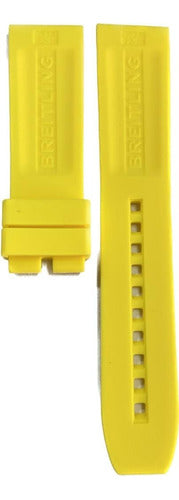 Pulseira Relógio Em Silicone 22mm P/ Marca Breitling