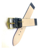 Pulseira de Couro Patek Philippe Preta 20x18mm com Fecho de Aço