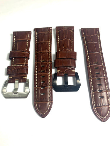 Pulseira Para Relógios Panerai Couro 26mm