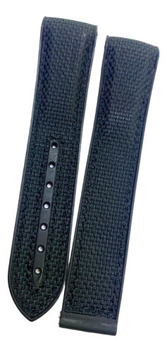 Pulseira Omega Nylon Preta 20x18mm