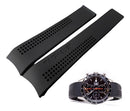 Pulseira Tag Heuer 16 Preta 20mm Somente A Borracha