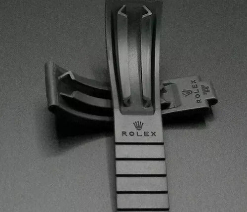 Pulseira Silicone Para Relogio Rolex 22mm Preta Premium