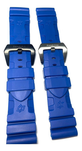 Pulseira Azul Para Relógios Panerai 24mm