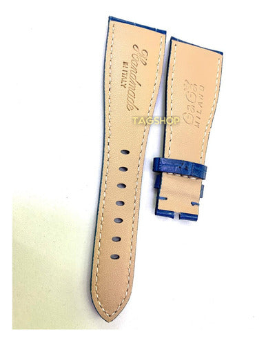 Pulseira Gaga Milano 24mmx16mm Azul Couro