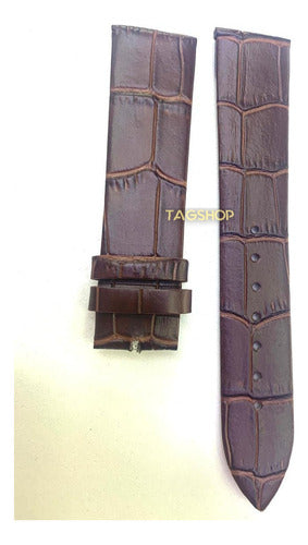 Pulseira Patek Phillippe Marrom 20x18mm Couro