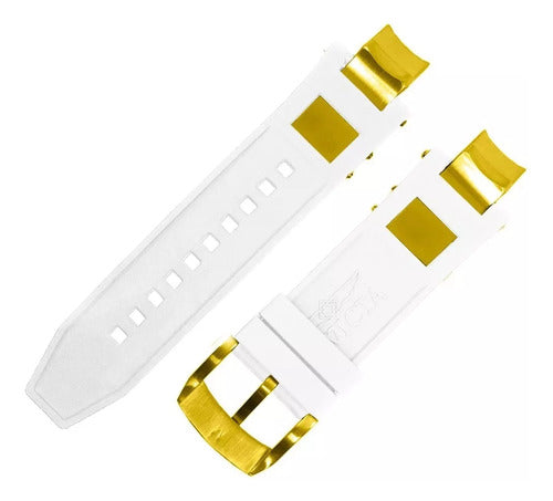 Pulseira Para Relogio Invicta Subaqua Noma 3 Completa Branca