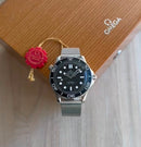 Pulseira de Couro Preta Rolex Submariner Daytona Explorer