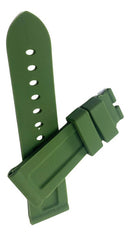 Pulseira Panerai Italy 24mm Verde Militar Com Fecho Aço