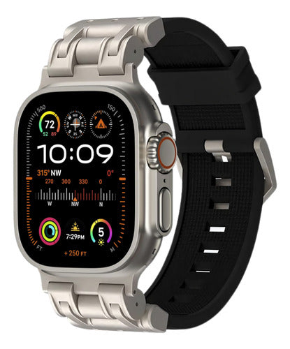 Pulseira Para Smartwatch 42/44/45 Ultra 49mm Titanium