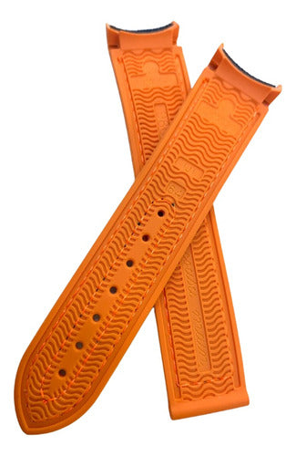 Pulseira Omega Nylon 20x18mm Laranja E Azul Resistente