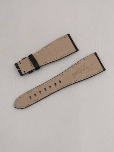 Pulseira Gaga Milano Couro Genuíno 24mm Preto