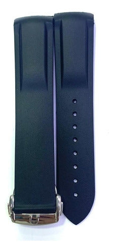 Pulseira Omega Borracha Preto 20x18 Completo
