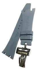 Pulseira Audemars Piguet Cinza 28mmx17mm Borracha Fecho Aço