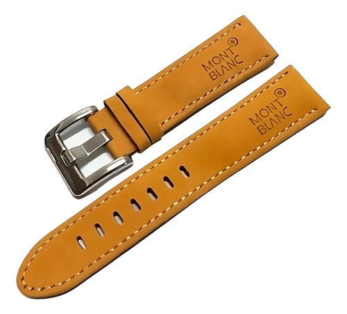 Pulseira Camurça Para Relógios Mont Blanc Camurça