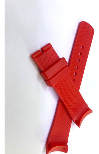 Pulseira Nautica Borracha 22x20mm Vermelha