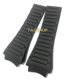 Pulseira Porsche 23x33x22mm de Borracha Preta