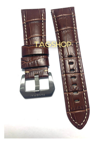 Pulseira Couro Marrom 26mmx22mm Com Fecho