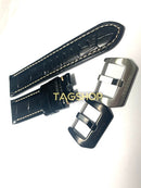 Pulseira Panerai Couro 24mmx22mm Preta Com Fecho