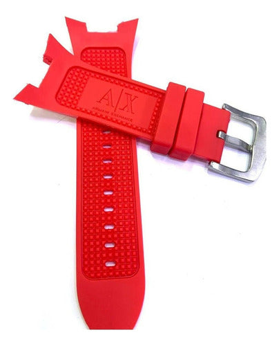 Pulseira Armani Exchange Vermelho Ax1050 Completo