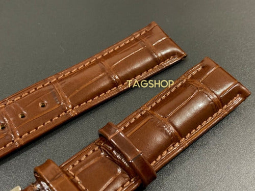 Pulseira-omega Couro Marrom 18mmx20mm Fecho Aço