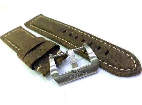 Pulseira Panerai Couro Camurça 24mm Completo