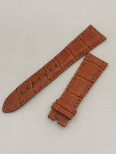 Pulseira Mont Blanc 23mm Couro Marrom Genuíno