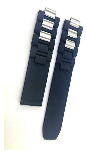 Pulseira Cartier Chronoscaph Preta 20mm Borracha