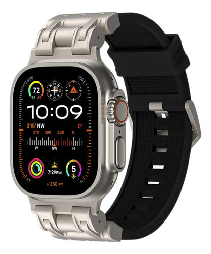 Pulseira P/ Smartwatch 42/44/45 Ultra 49mm Titanium Relógio
