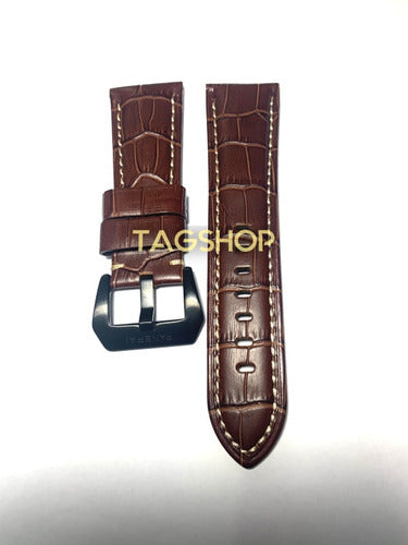 Pulseira Couro Marrom 26mmx22mm Com Fecho