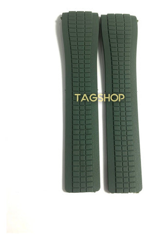 Pulseira- Borracha Patek Phillippe Verde 22mmx18mm