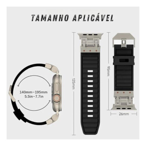 Pulseira Smartwatch Band 42/44/45/49 Cores Fecho Titanium