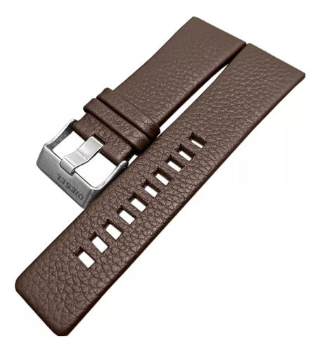 Pulseira Couro Marrom Compatível Para Diesel Dz4305 26mm