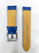 Pulseira Montblanc de Couro Azul 24mm Completa