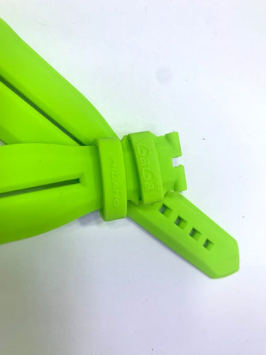 Pulseira Silicone Gaga Milano 24mm Verde Limão