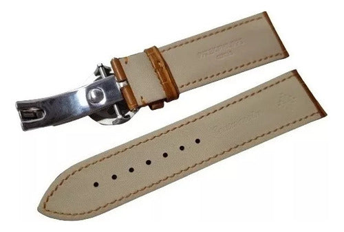 Pulseira Couro Para Patek Philippe Marrom 24mm Completo
