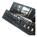 Pulseira de Couro Preta Montblanc 22mmx20mm com Fecho de Aço