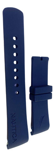 Pulseira Nautica 22mmx20mm Azul Borracha