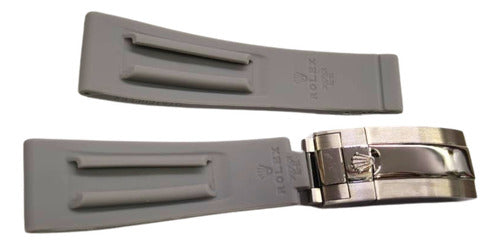 Pulseira Rolex Oysterflex 20mm Cinza P/relógios Originais