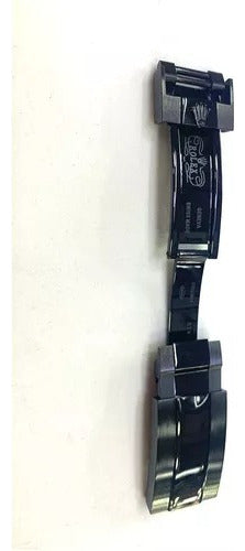 Fecho Pulseira Relógio Aço Ou Borracha Rolex Cor Preta