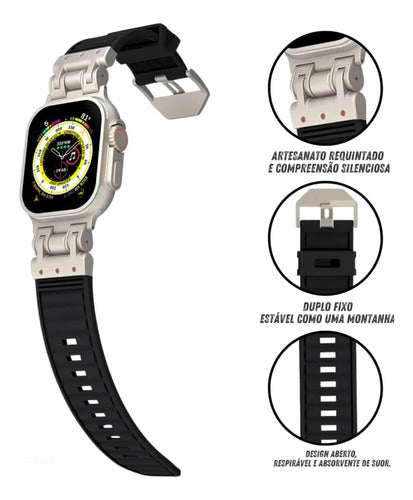 Pulseira Smartwatch Band 42/44/45/49 Cores Fecho Titanium