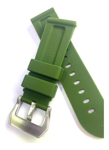 Pulseira Panerai Verde P/ Relógios Originais 24mm Completo