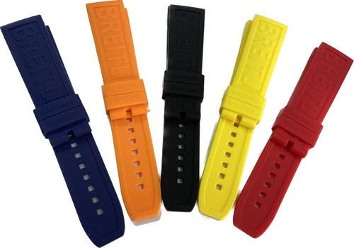 Pulseira Relógio Em Silicone 22mm P/ Marca Breitling
